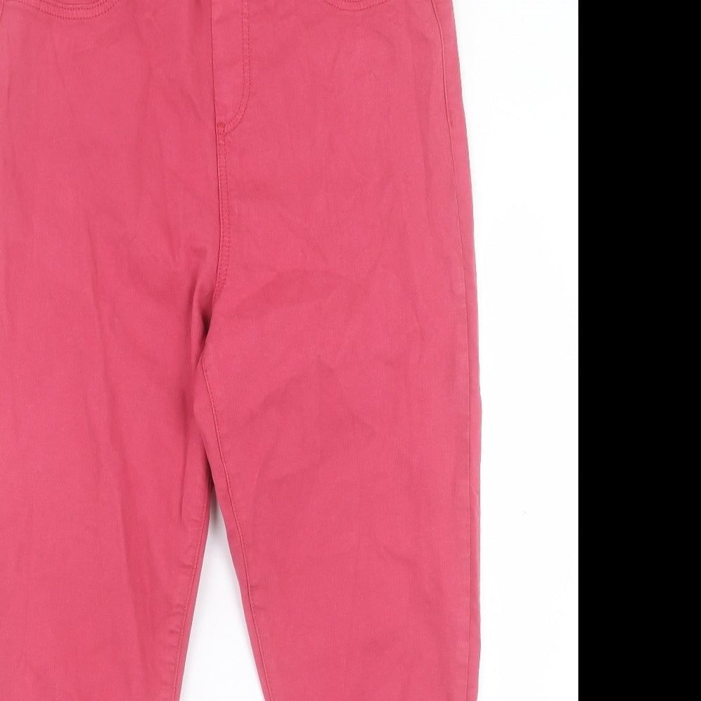 White Stuff Womens Pink Cotton Cropped Jeans Size 34 in L25 in Regular