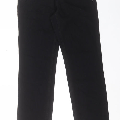 Charter Club Womens Black Cotton Straight Jeans Size 8 L32 in Regular Button