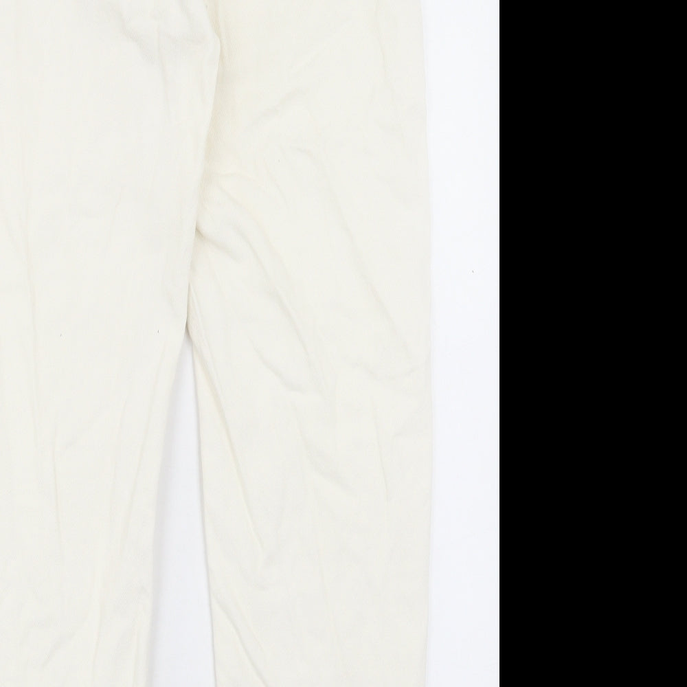 Pull&Bear Womens White Cotton Straight Jeans Size 10 L23 in Regular Button