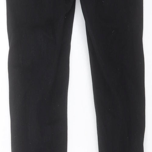 H&M Womens Black Cotton Skinny Jeans Size 6 L28 in Regular Button