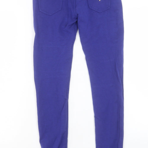 Yu & Me Womens Purple Cotton Trousers Size M L26 in Regular Button