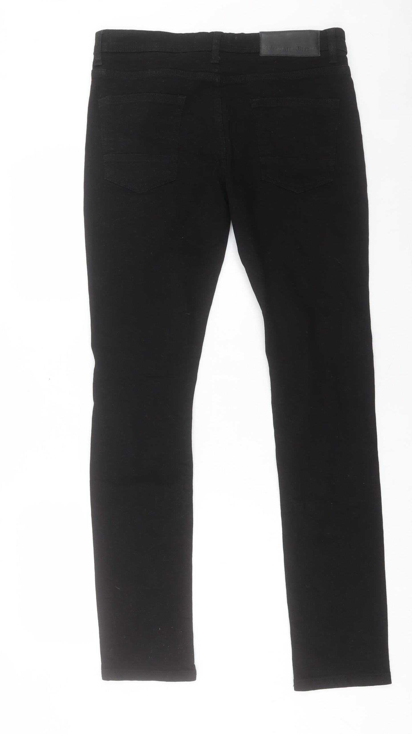Bolongaro Trevor Mens Black Cotton Straight Jeans Size M L32 in Regular Button