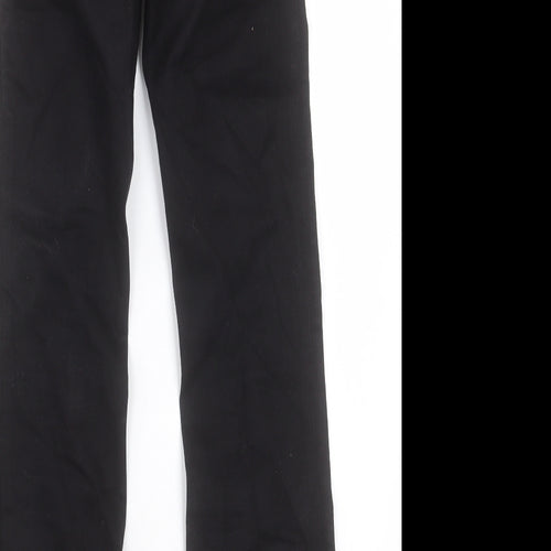 Marks and Spencer Womens Black Cotton Bootcut Jeans Size 8 L30 in Regular Button