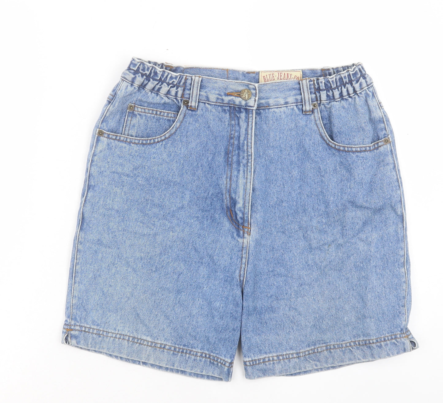 Blue Jeans Womens Blue Cotton Bermuda Shorts Size 14 L5 in Regular Button