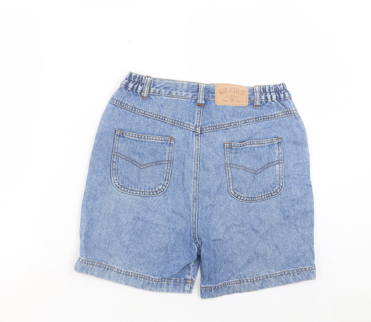 Blue Jeans Womens Blue Cotton Bermuda Shorts Size 14 L5 in Regular Button