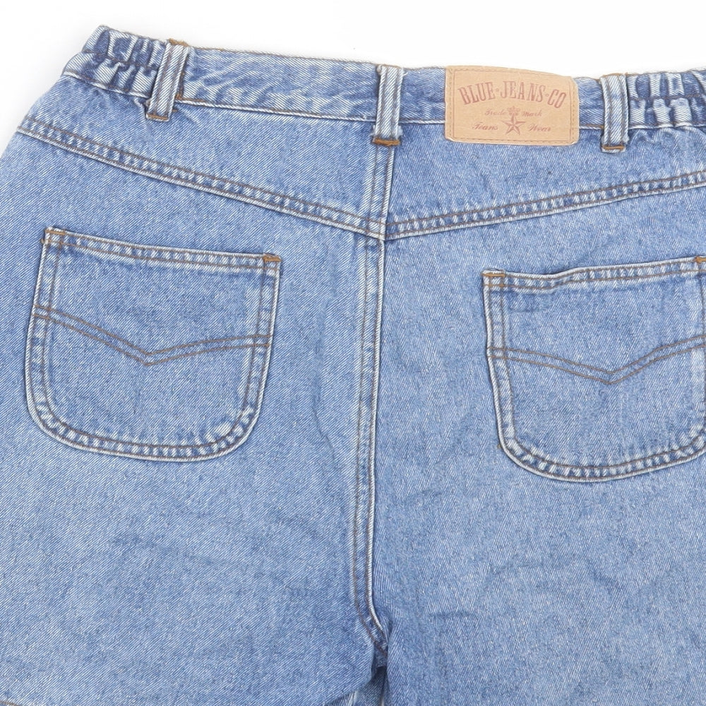 Blue Jeans Womens Blue Cotton Bermuda Shorts Size 14 L5 in Regular Button