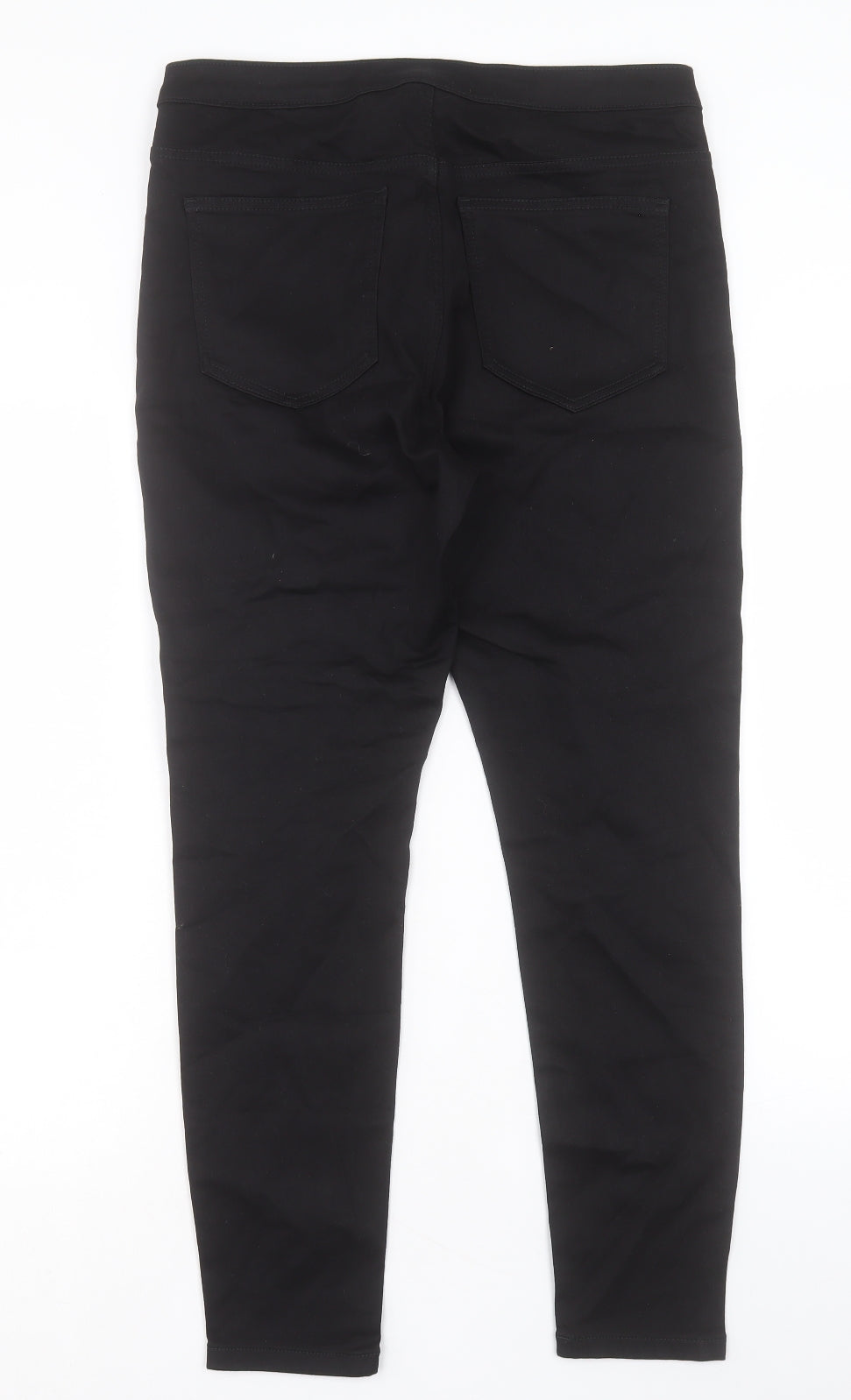 Marks and Spencer Womens Black Cotton Skinny Jeans Size 16 L28 in Regular Button