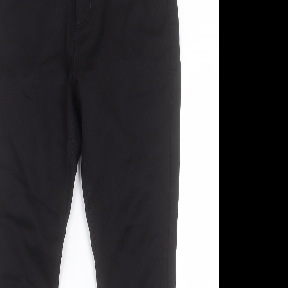 Marks and Spencer Womens Black Cotton Skinny Jeans Size 16 L28 in Regular Button