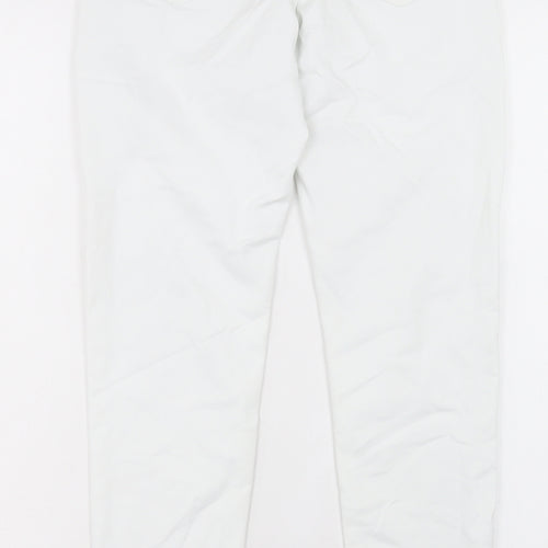 Marks and Spencer Womens White Cotton Skinny Jeans Size 8 L27 in Regular Button