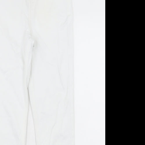 Marks and Spencer Womens White Cotton Skinny Jeans Size 8 L27 in Regular Button