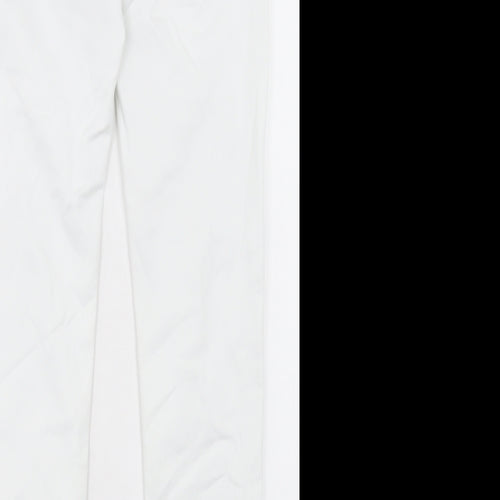 Marks and Spencer Womens White Cotton Skinny Jeans Size 8 L27 in Regular Button