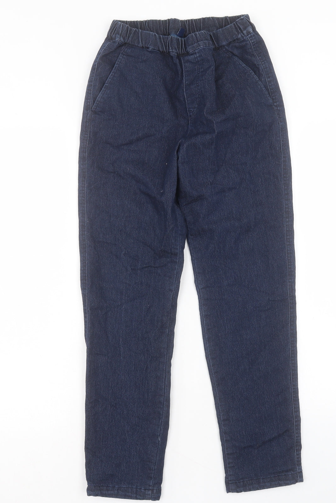 Uniqlo Boys Blue Cotton Straight Jeans Size 12 Years Regular Pullover