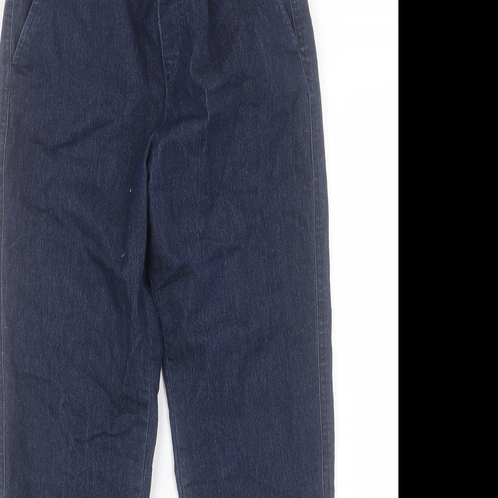 Uniqlo Boys Blue Cotton Straight Jeans Size 12 Years Regular Pullover