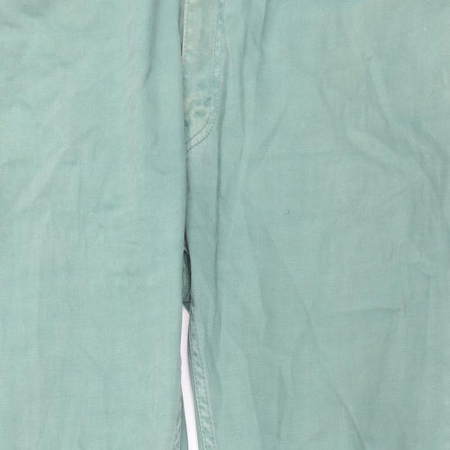 Signature by Levi Strauss & Co. Mens Green Cotton Straight Jeans Size 38 in L30 in Regular Button