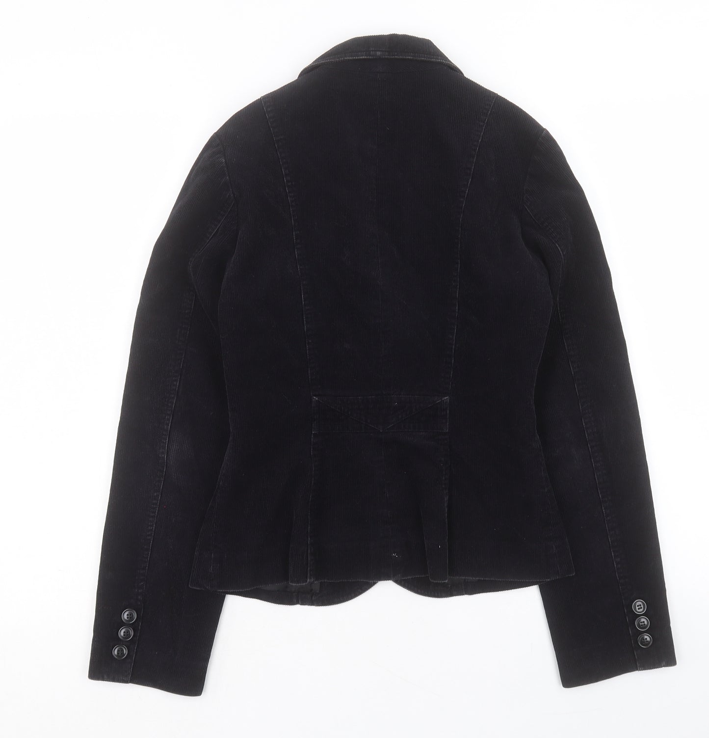 H&M Womens Black Jacket Blazer Size 8 Button