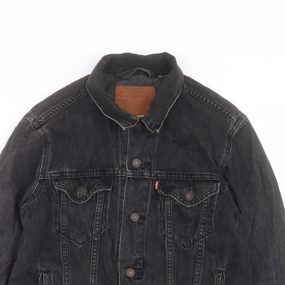 Signature by Levi Strauss & Co. Womens Black Jacket Size S Button