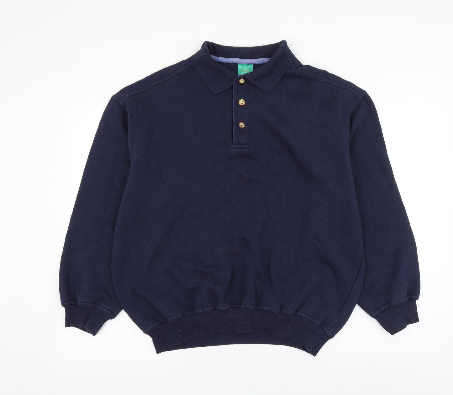 Canda Mens Blue Cotton Pullover Sweatshirt Size M