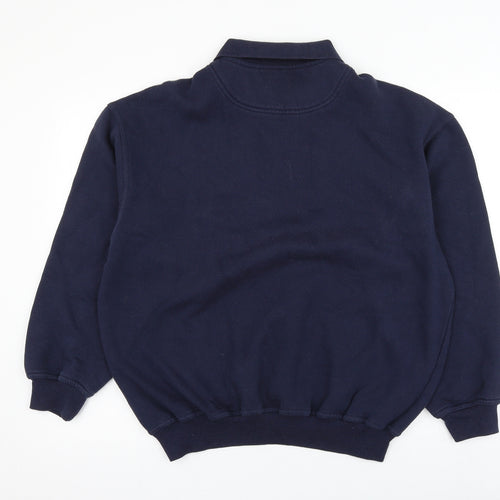 Canda Mens Blue Cotton Pullover Sweatshirt Size M