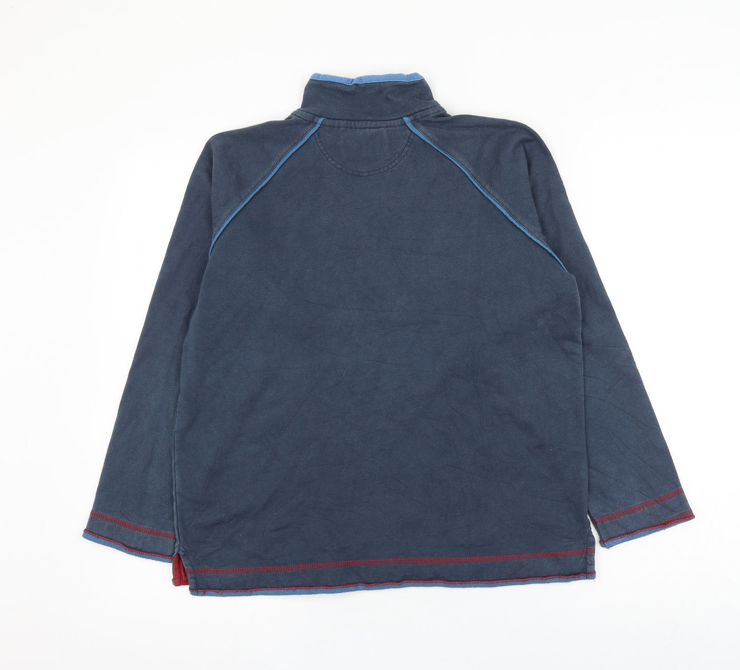 Fat Face Boys Blue Cotton Pullover Sweatshirt Size 12-13 Years Zip