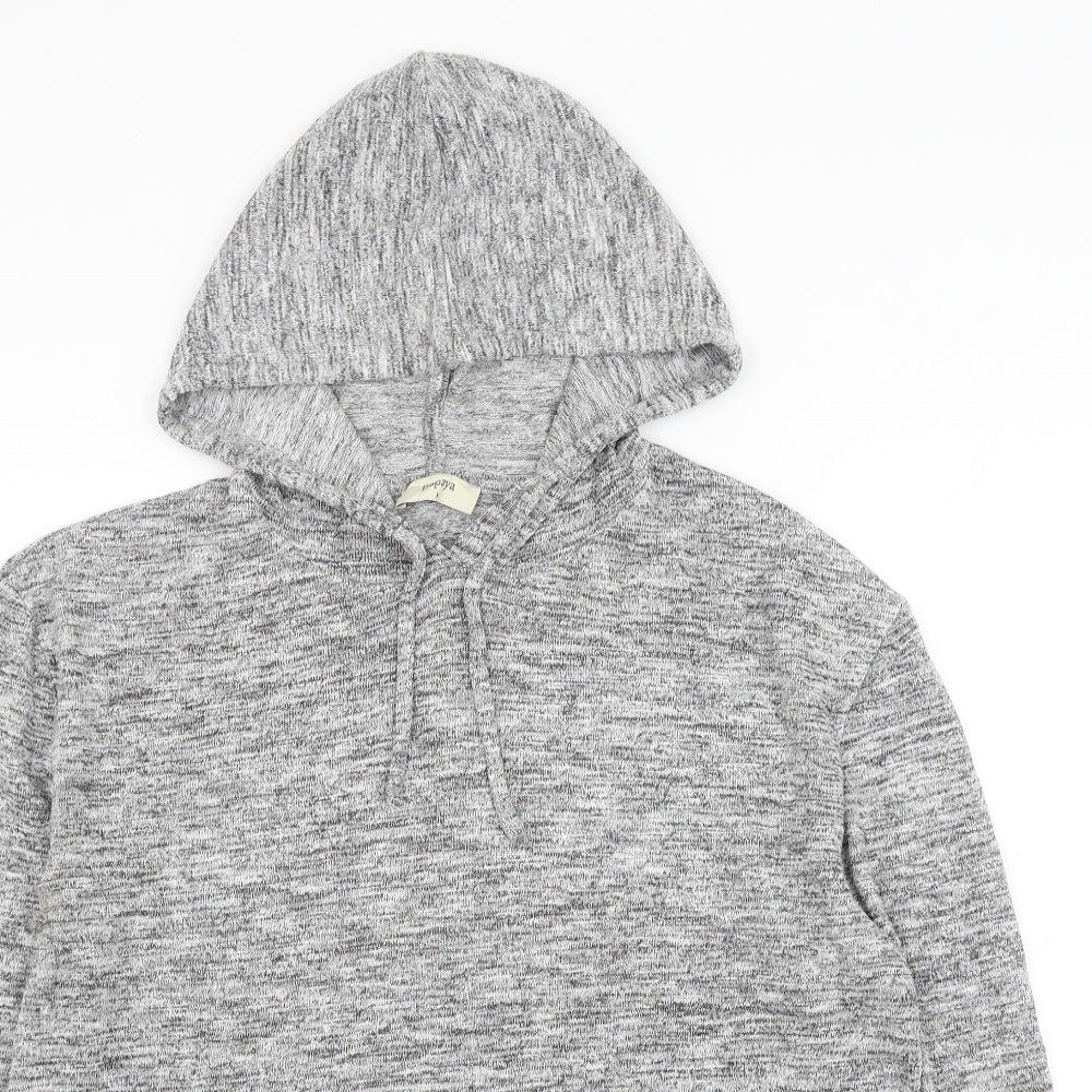 papay Womens Grey Viscose Pullover Hoodie Size M Pullover