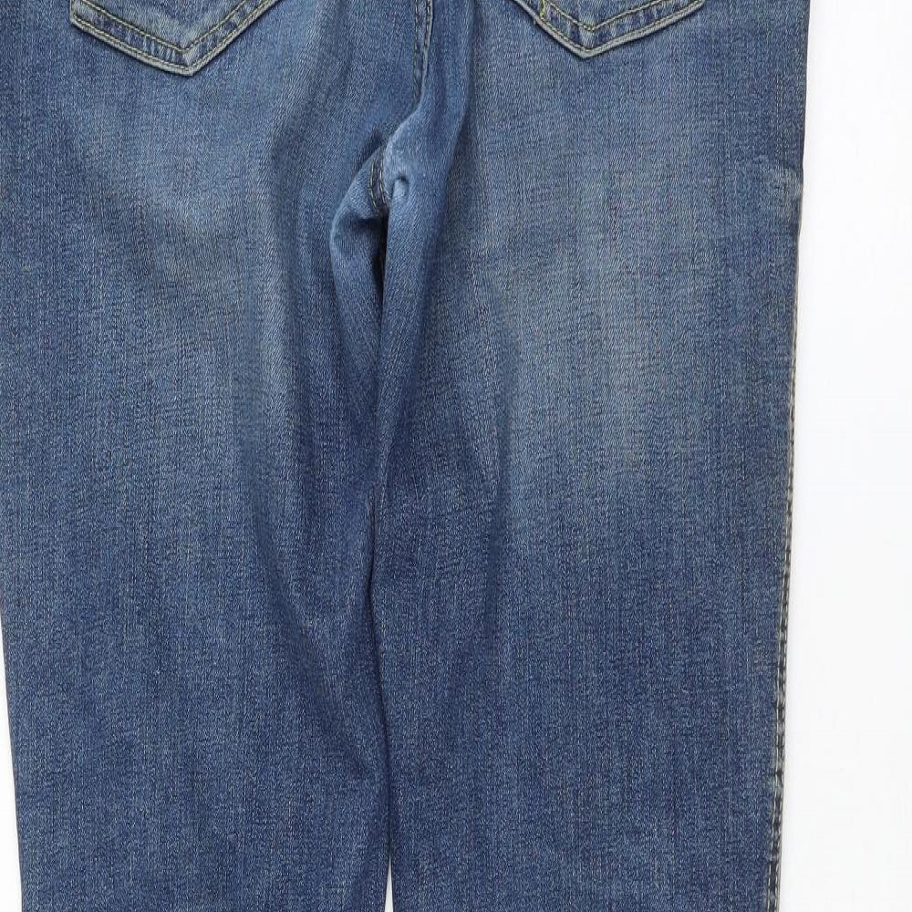 Mango Mens Blue Cotton Straight Jeans Size 34 in L32 in Regular Zip