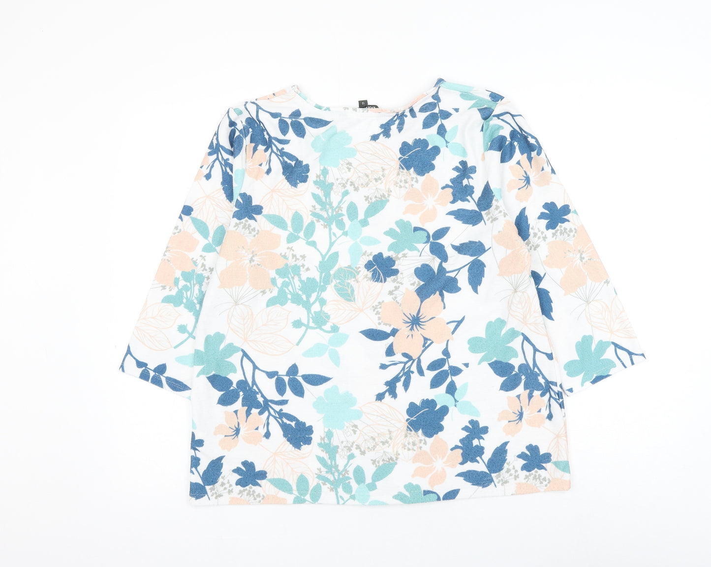 Bonmarché Womens Multicoloured Round Neck Floral Polyester Pullover Jumper Size 12