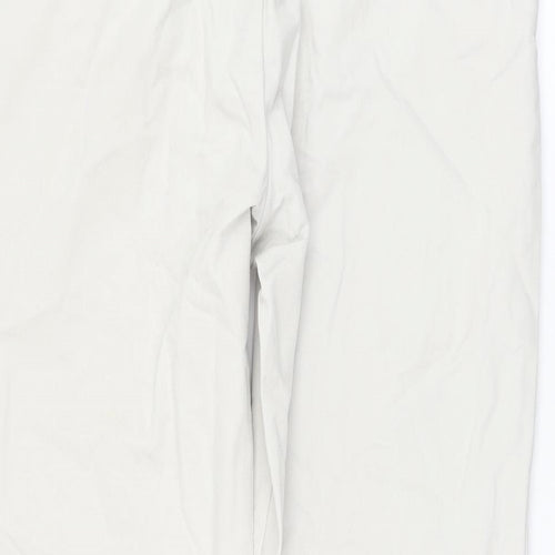DOCKERS Womens Grey Cotton Chino Trousers Size 32 in L30 in Regular Zip