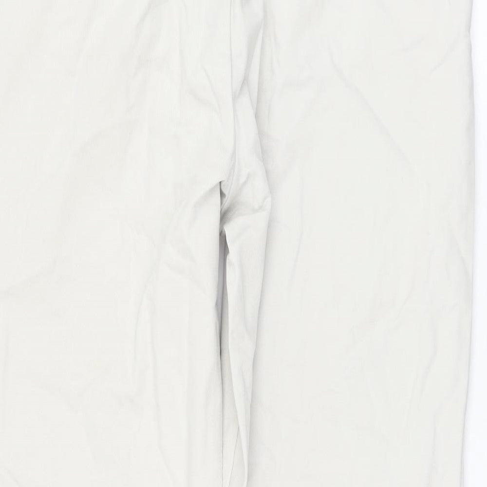 DOCKERS Womens Grey Cotton Chino Trousers Size 32 in L30 in Regular Zip