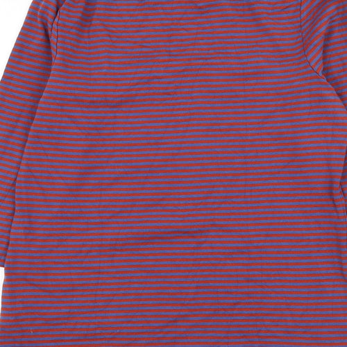 NEXT Womens Multicoloured Striped Cotton Basic T-Shirt Size 16 Square Neck
