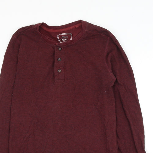 NEXT Mens Red Cotton T-Shirt Size S Round Neck
