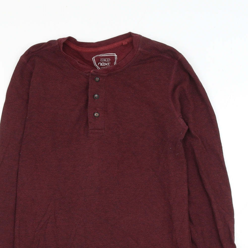 NEXT Mens Red Cotton T-Shirt Size S Round Neck