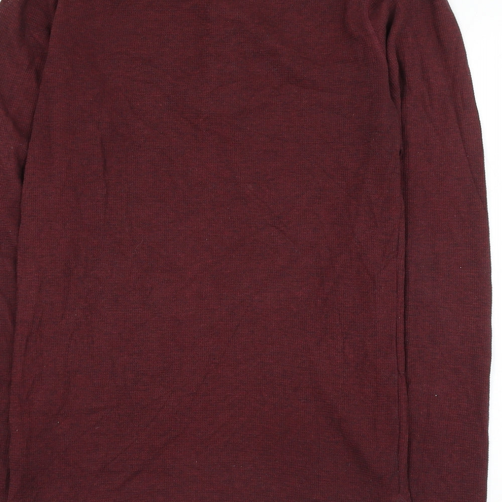 NEXT Mens Red Cotton T-Shirt Size S Round Neck