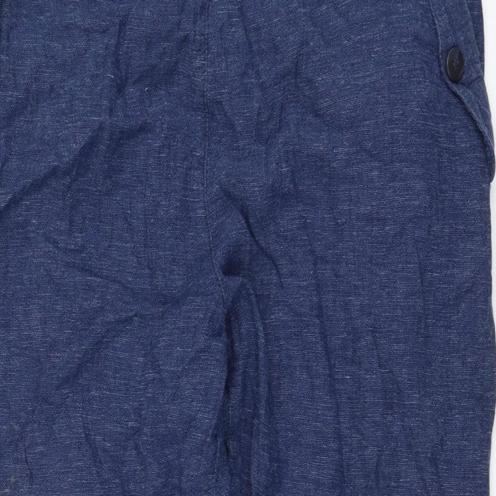 Nutmeg Womens Blue Cotton Trousers Size 18 L25 in Regular