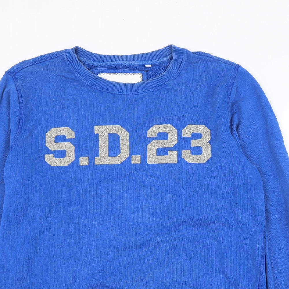 Superdry Mens Blue Cotton Pullover Sweatshirt Size XL