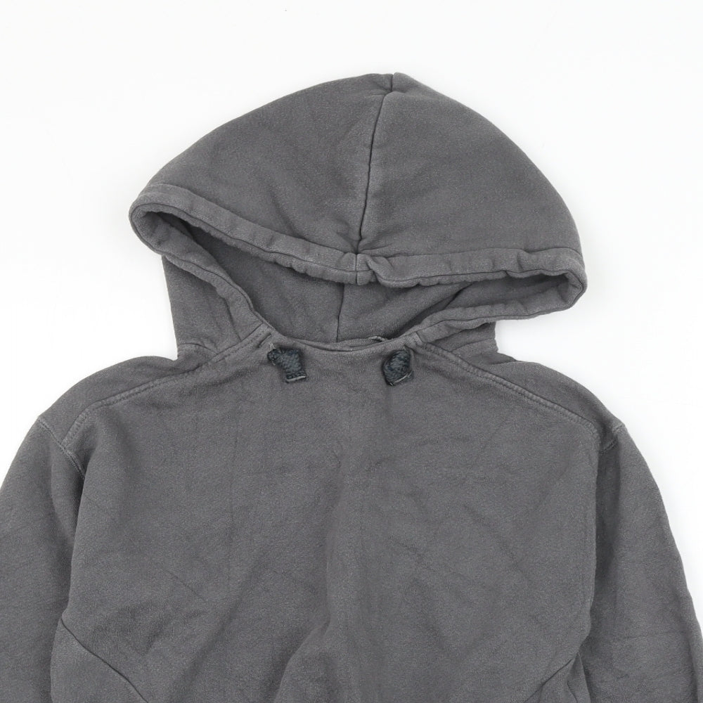 Zara Girls Grey Cotton Pullover Hoodie Size 9 Years Pullover - Knot Front