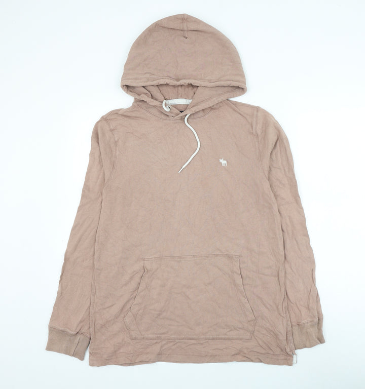 abercr Womens Pink Cotton Pullover Hoodie Size M Pullover