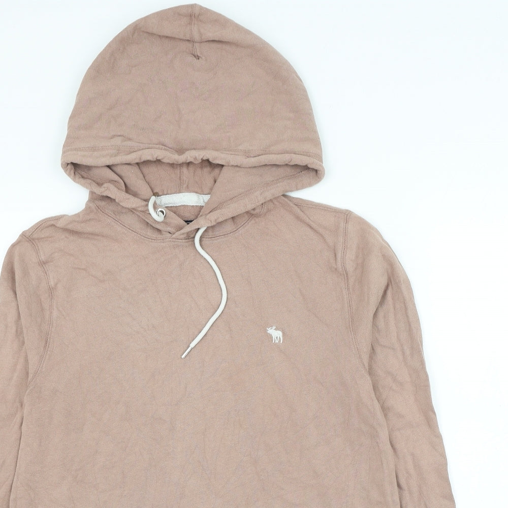 abercr Womens Pink Cotton Pullover Hoodie Size M Pullover