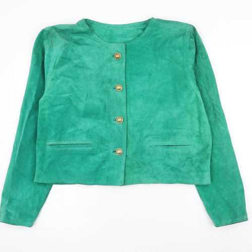 Haberdashery Womens Green Jacket Size XL Button