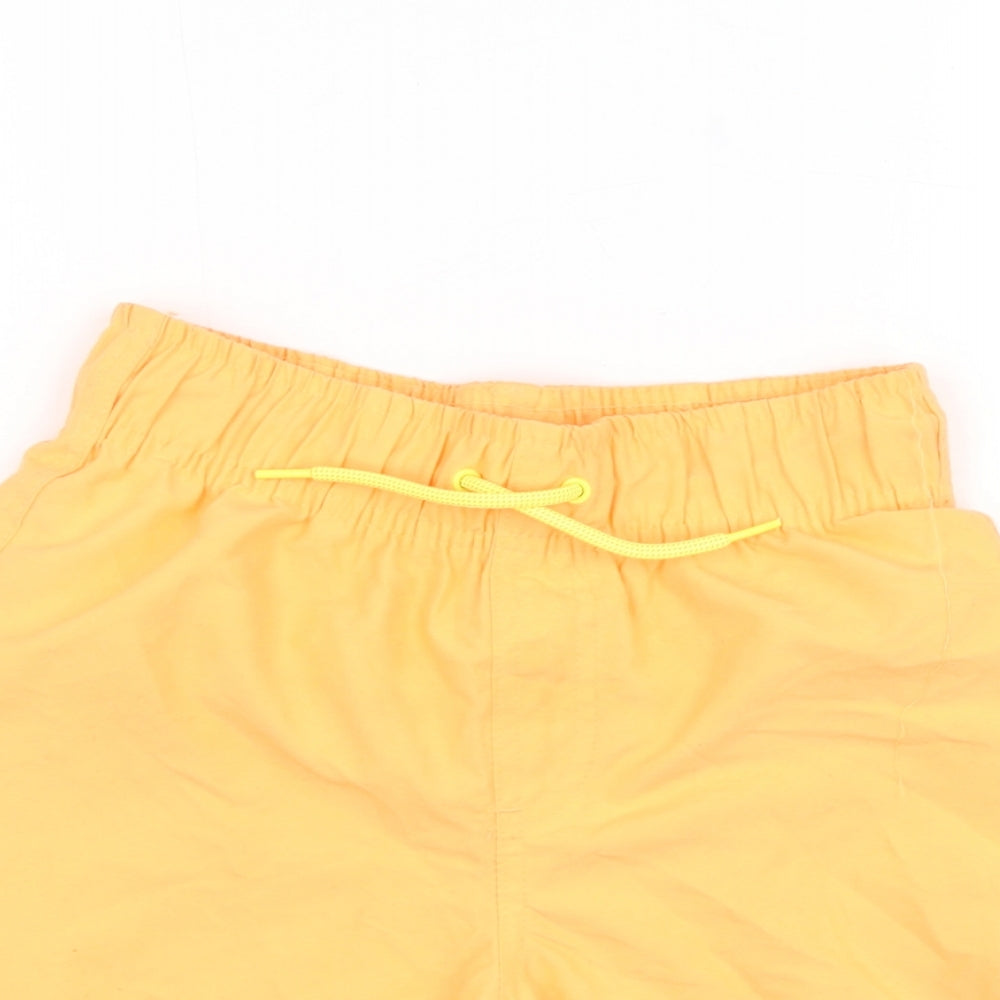 Primark Boys Orange Polyester Sweat Shorts Size 8-9 Years Regular Drawstring - Swimwear
