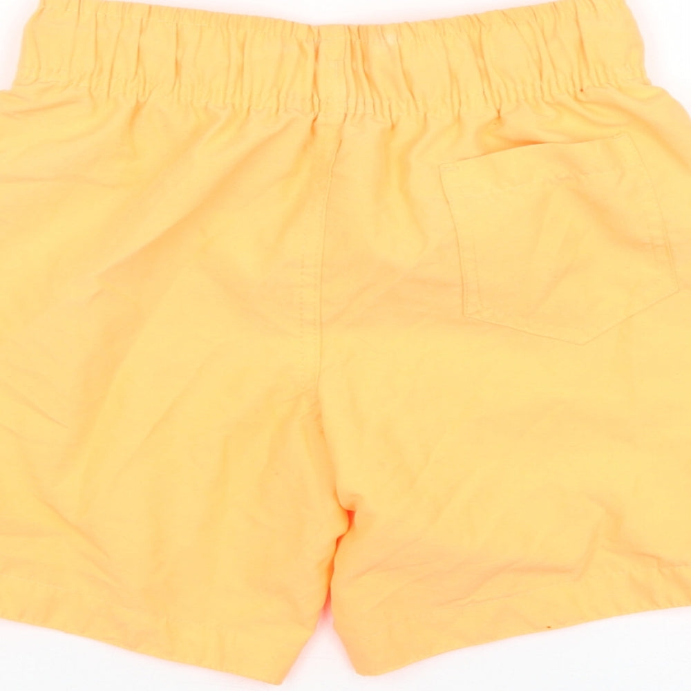 Primark Boys Orange Polyester Sweat Shorts Size 8-9 Years Regular Drawstring - Swimwear
