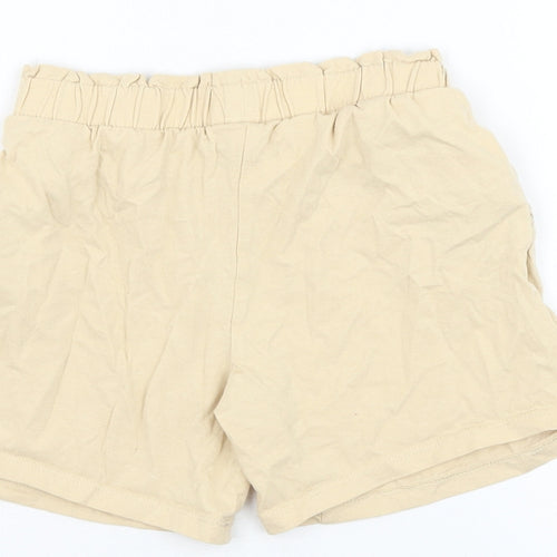 TU Girls Beige Cotton Sweat Shorts Size 10 Years Regular