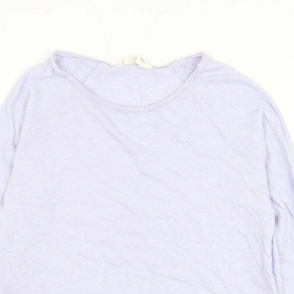 American Vintage Womens Purple Boat Neck Cotton Pullover Jumper Size M