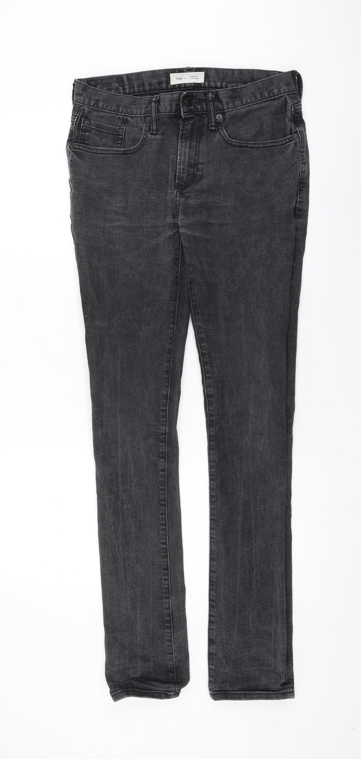 Gap Womens Grey Cotton Skinny Jeans Size 28 in L32 in Regular Zip