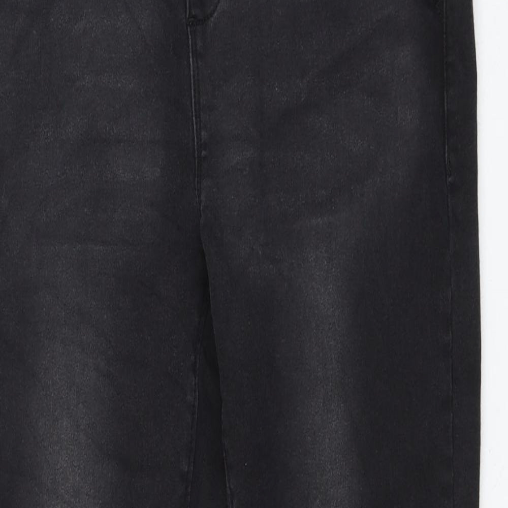 NEXT Boys Black Cotton Tapered Jeans Size 14 Years Regular Drawstring