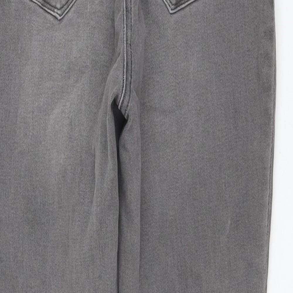 NEXT Womens Grey Cotton Skinny Jeans Size 8 L26 in Regular