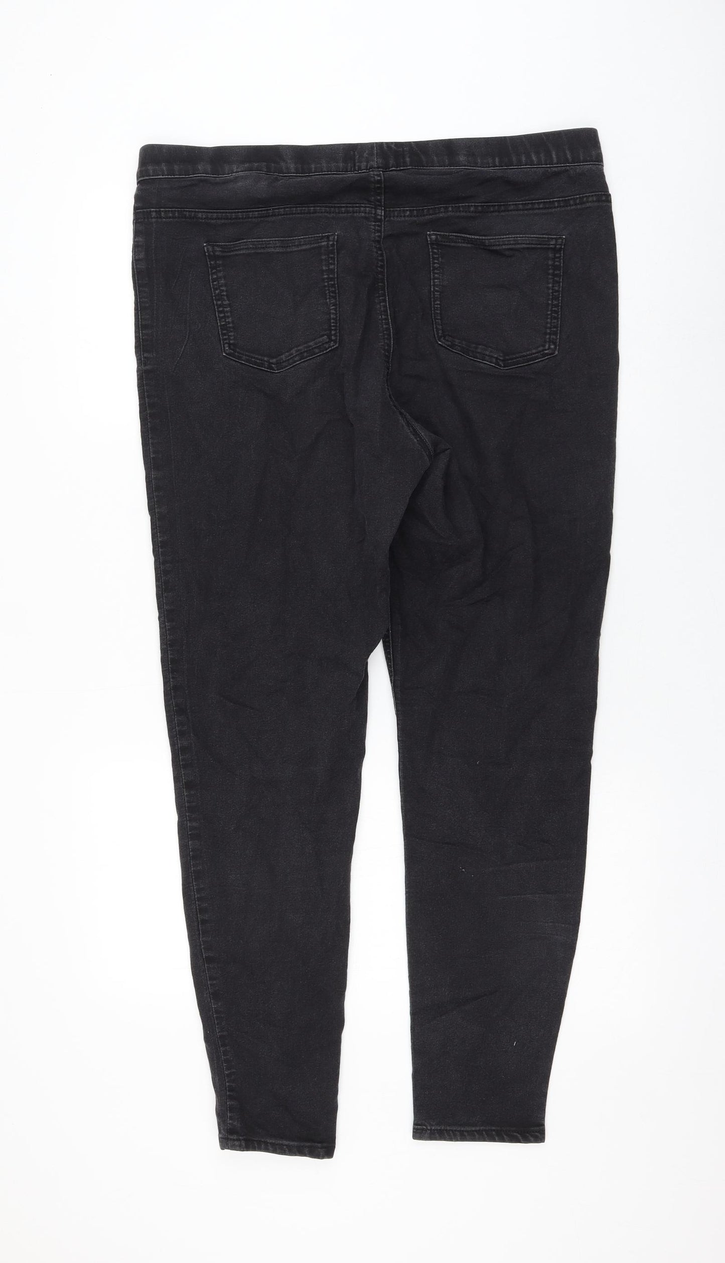 Marks and Spencer Womens Black Cotton Jegging Jeans Size 18 L28 in Regular