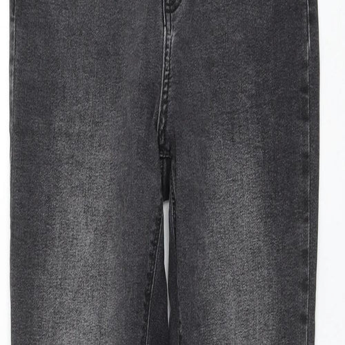 Primark Womens Grey Cotton Skinny Jeans Size 10 L30 in Regular Zip