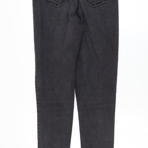 Missguided Womens Black Cotton Jegging Jeans Size 10 L28 in Regular Zip