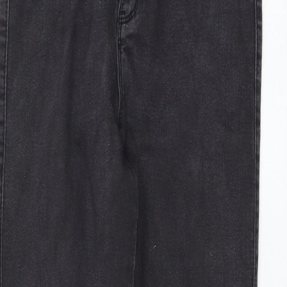 Missguided Womens Black Cotton Jegging Jeans Size 10 L28 in Regular Zip