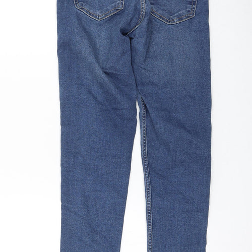 Topshop Womens Blue Cotton Skinny Jeans Size 25 in L32 in Regular Zip